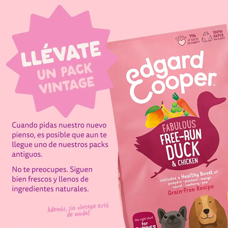 Edgard & Cooper Medium Puppy Food With Fresh Duck & Chicken , 2,5 kg