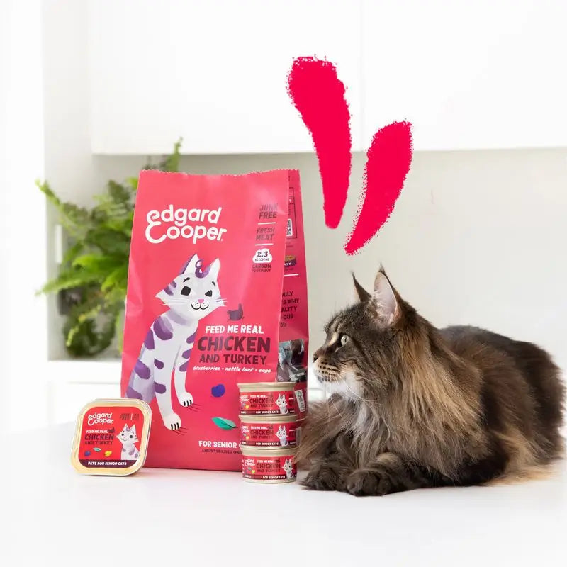 Edgard & Cooper Senior Cat Food 2kg Fresh From The Farm Chicken (Poulet de la ferme)