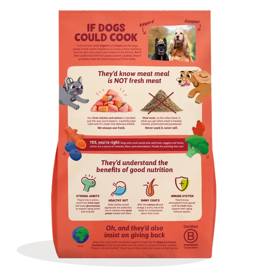 Edgard & Cooper Large Senior Dog Food With Fresh Chicken & Salmon , 12 kg