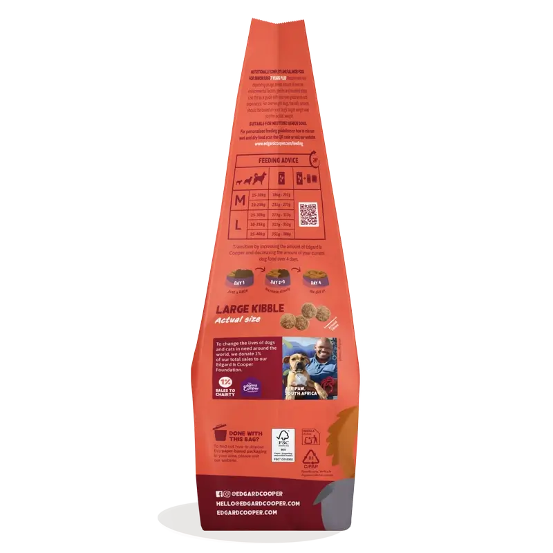 Edgard & Cooper Large Senior Dog Food With Fresh Chicken & Salmon , 12 kg
