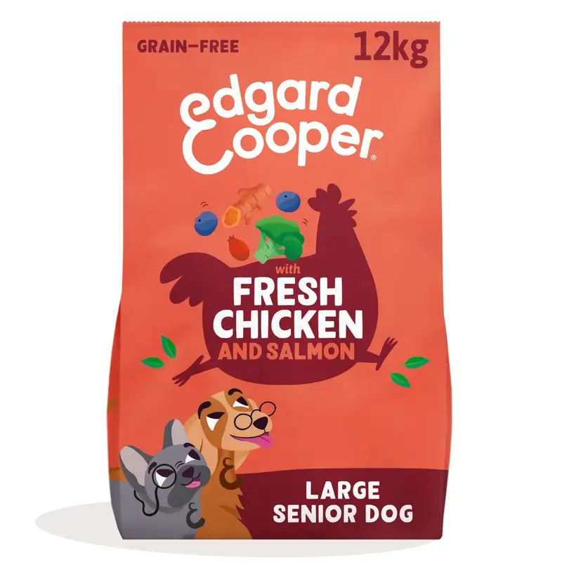 Edgard & Cooper Large Senior Dog Food With Fresh Chicken & Salmon , 12 kg