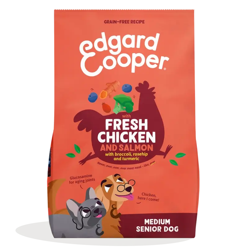 Edgard & Cooper Medium Senior Dog Food With Fresh Chicken & Salmon , 2.5 kg