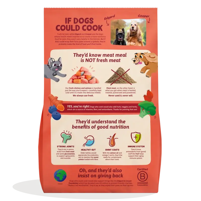 Edgard & Cooper Medium Senior Dog Food With Fresh Chicken & Salmon , 2.5 kg