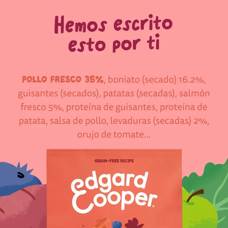 Edgard & Cooper Medium Senior Dog Food With Fresh Chicken & Salmon , 2.5 kg