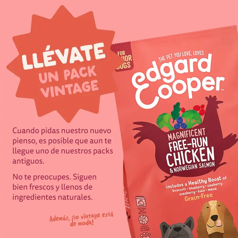 Edgard & Cooper Medium Senior Dog Food With Fresh Chicken & Salmon , 2.5 kg
