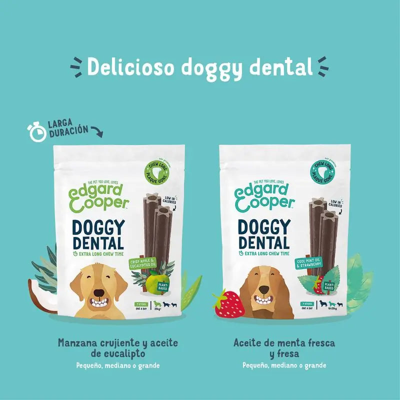Edgard & Cooper Dental Snack Adult Dogs 8x120g Apple & Eucalyptus Small