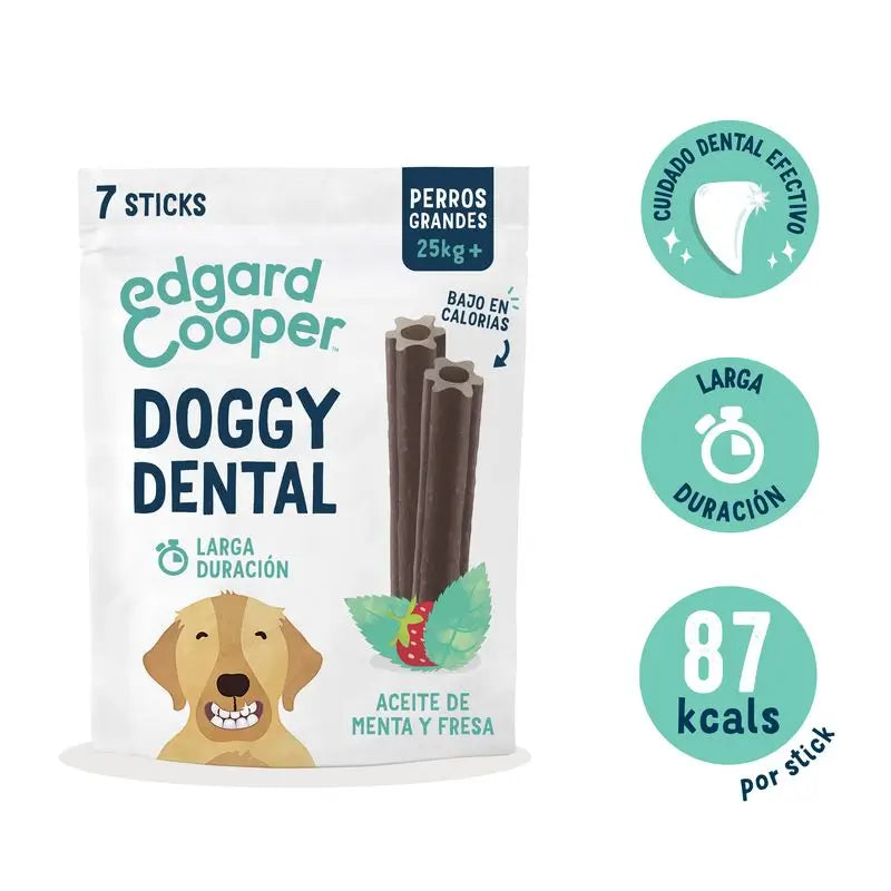 Edgard & Cooper Adult Dogs Dental Snack 8x255g Fraise et Menthe Large