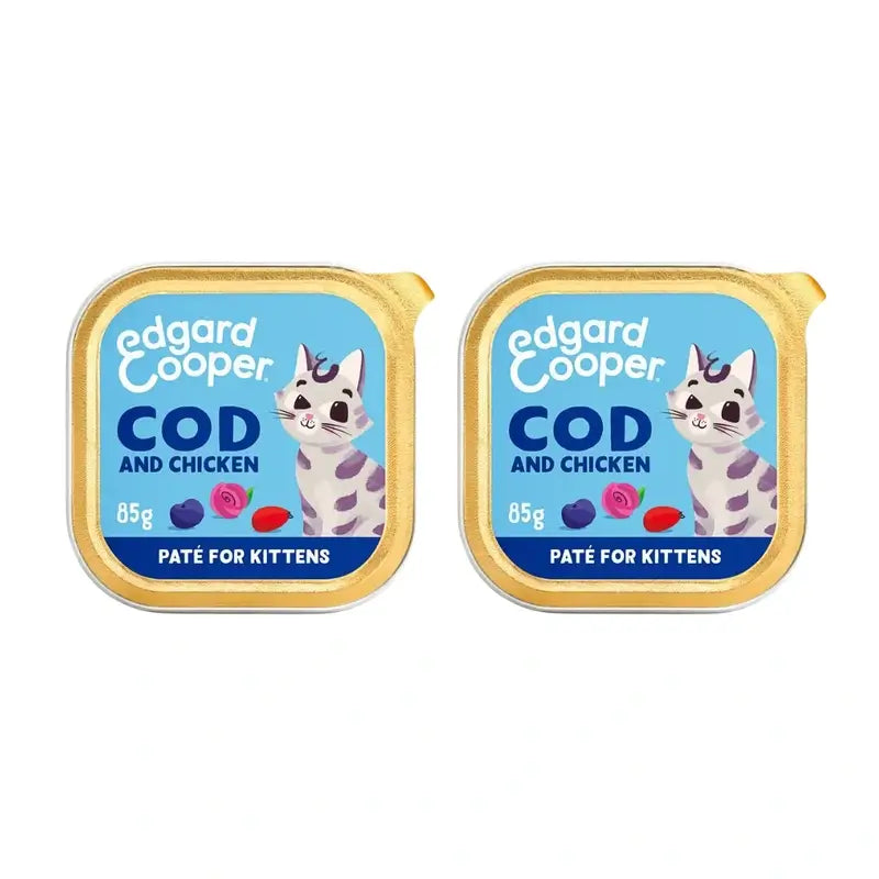 Edgard & Cooper Wet Cat Food Kitten 16X85G Msc Certified Cod, Pack Of 2