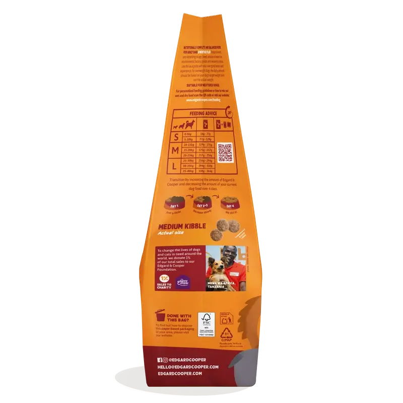 Edgard & Cooper Medium Adult Dog Food With Fresh Chicken , 1 kg