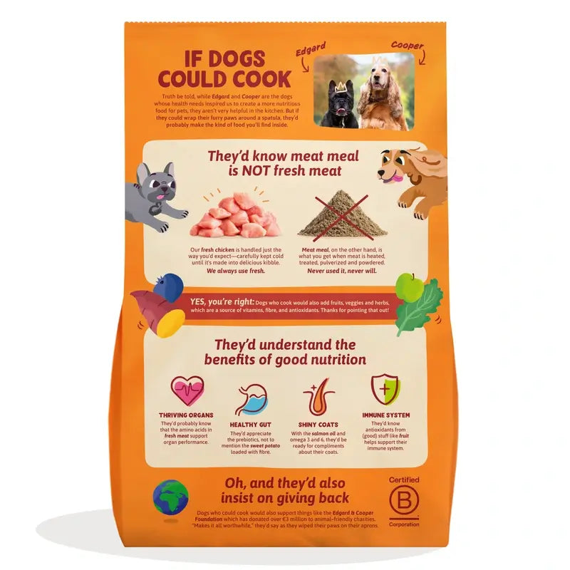 Edgard & Cooper Mini Croquettes pour chien adulte avec poulet frais , 0.7 kg