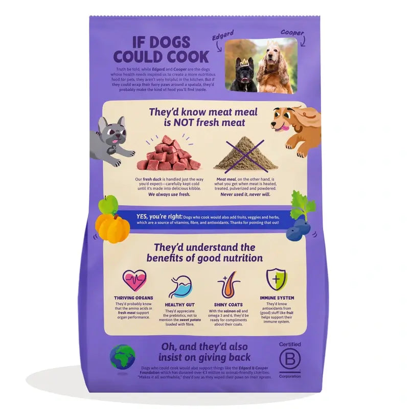 Edgard & Cooper Medium Adult Dog Food With Fresh Duck , 2.5 kg