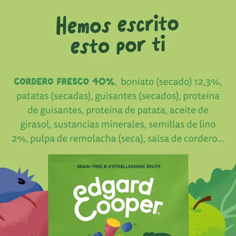 Edgard & Cooper Medium Adult Dog Food With Fresh Lamb , 1 kg