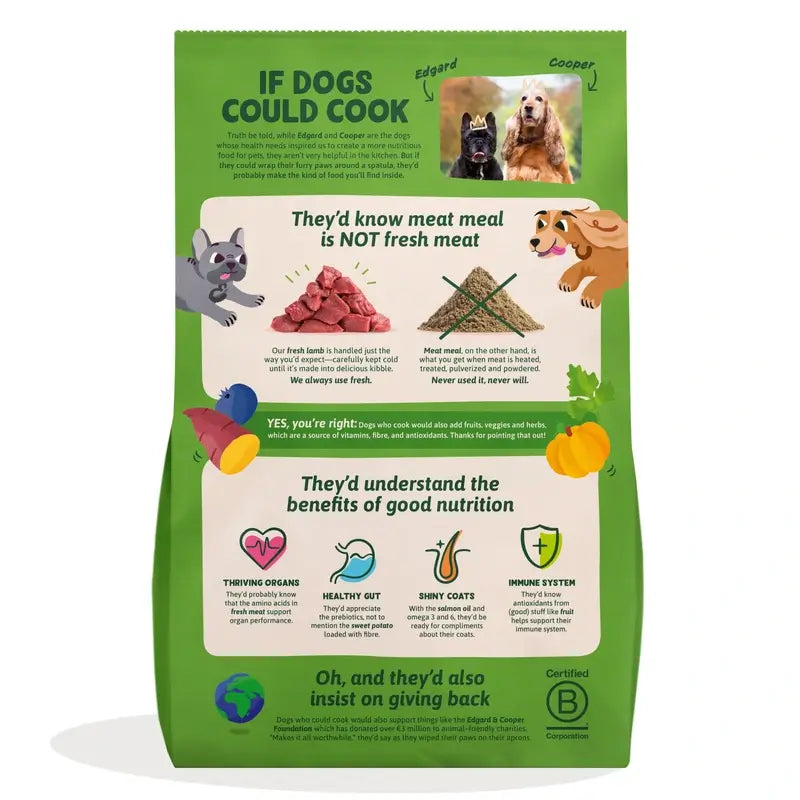 Edgard & Cooper Croquettes pour chiens miniatures adultes avec agneau frais, 3 kg