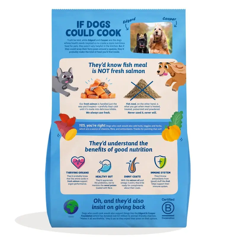 Edgard & Cooper Croquettes pour chiens miniatures adultes avec saumon frais, 0,7 kg