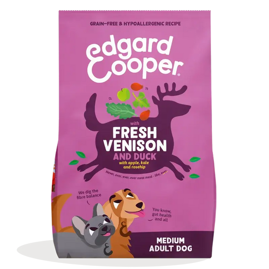 Edgard & Cooper Medium Adult Dog Food With Fresh Venison & Duck , 1 kg