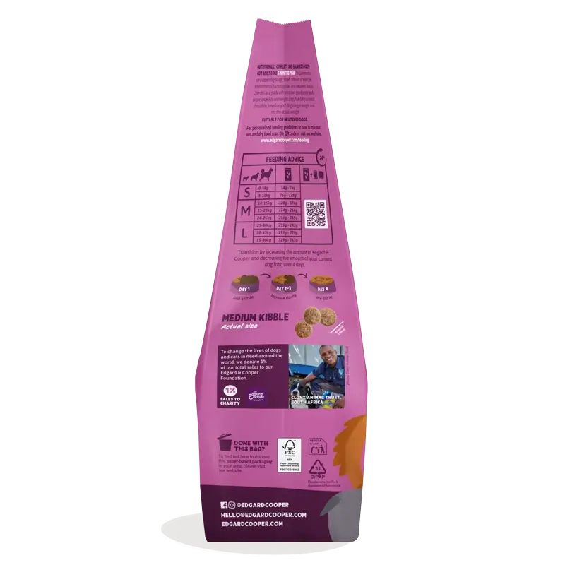Edgard & Cooper Medium Adult Dog Food With Fresh Venison & Duck , 7 kg