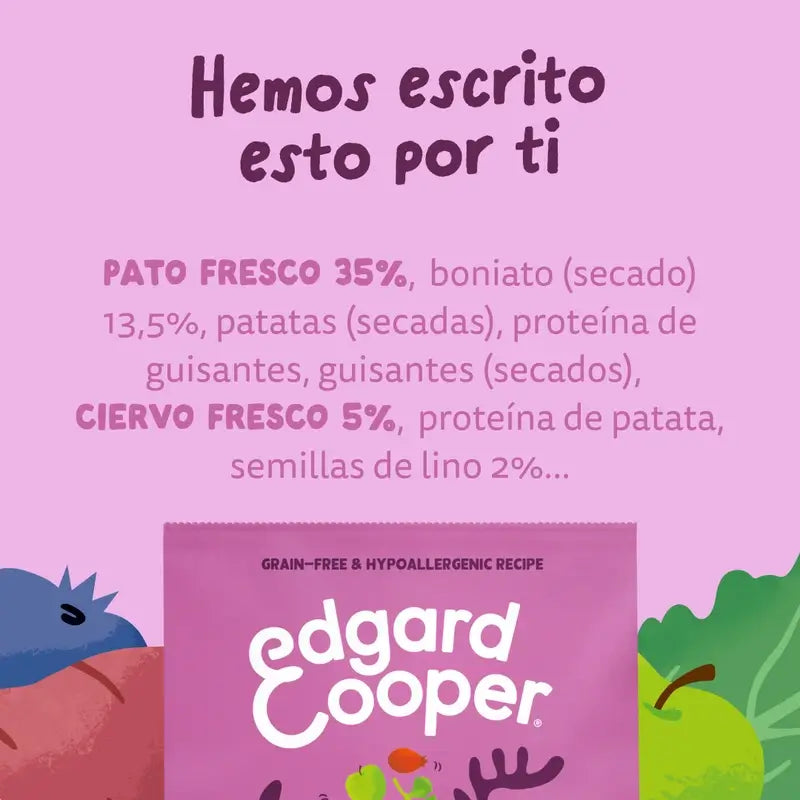 Edgard & Cooper Medium Adult Dog Food With Fresh Venison & Duck , 7 kg
