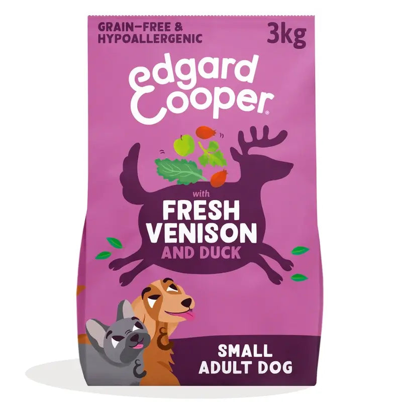 Edgard & Cooper Miniature Adult Dog Food With Fresh Venison & Duck , 3 kg