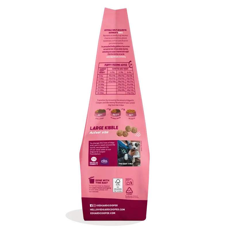 Edgard & Cooper Large Puppy Food With Fresh Duck & Chicken , 12 kg
