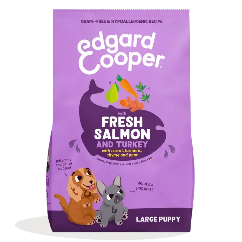 Edgard & Cooper Large Puppy Food With Fresh Salmon & Turkey , 12 kg