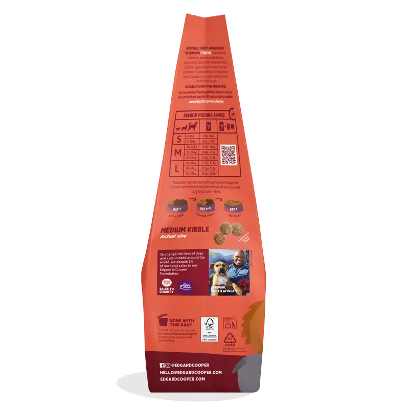 Edgard & Cooper Medium Senior Dog Food With Fresh Chicken & Salmon , 7 kg