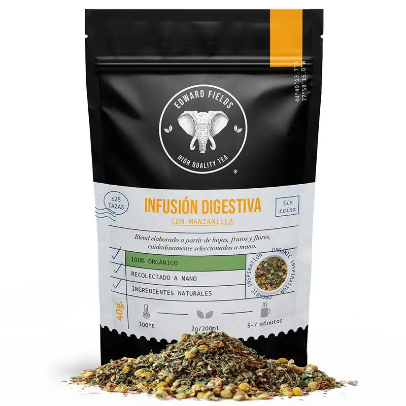 Edward Fields Tea Digestive Infusion With Organic Chamomile Bulk 25 Cups Tea Tea Tea , 40 grams