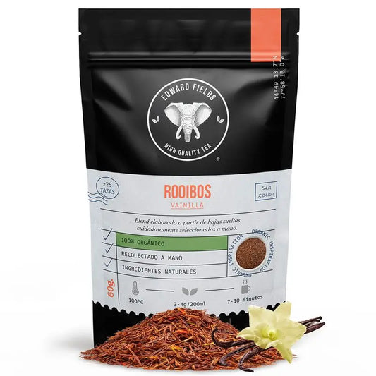 Edward Fields Tea Organic Vanilla Rooibos Infusion Bulk 25 Cups Tea Tea Tea Tea Tea Tea Tea , 60 grams