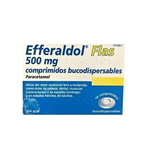 Efferaldol Flas 500 mg 16 Orodispersible Tablets