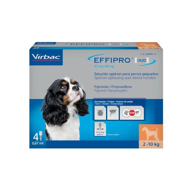 Effipro Duo Spot-On Small Dog 2-10Kg, 4 Pipettes