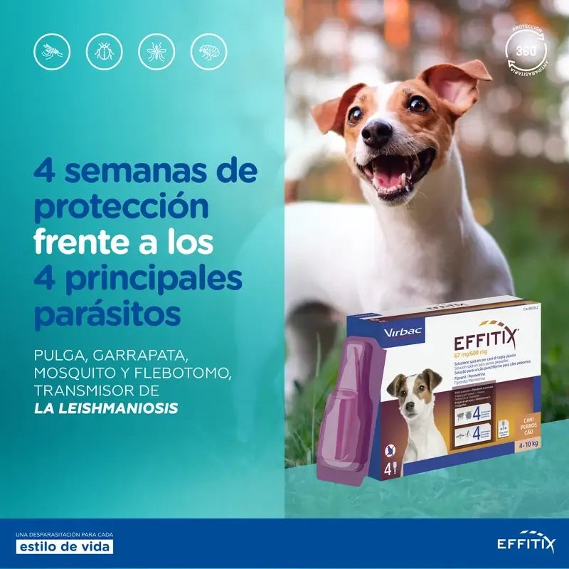 Effitix M Antiparasitaire Chiens Moyens 10-20 Kg, 24 Pipettes