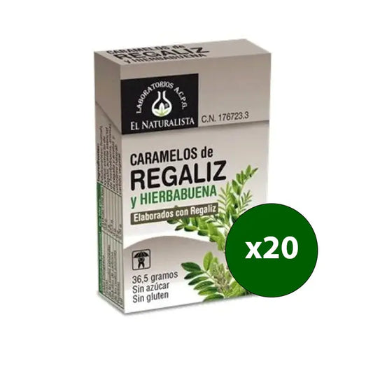 El Naturalista Sugarfree Liquorice and Peppermint Candy 36,5 grams