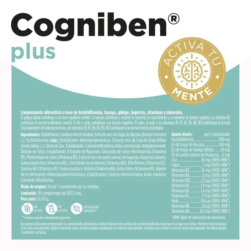 Eladiet Cogniben Plus, 30 comprimés