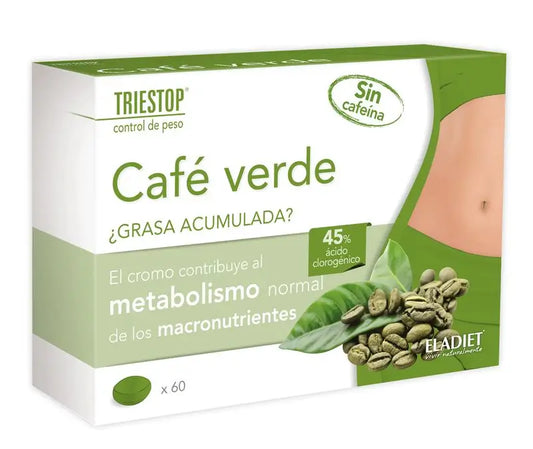 Eladiet Triestop Green Coffee Caffeine-Free, 60 Tablets