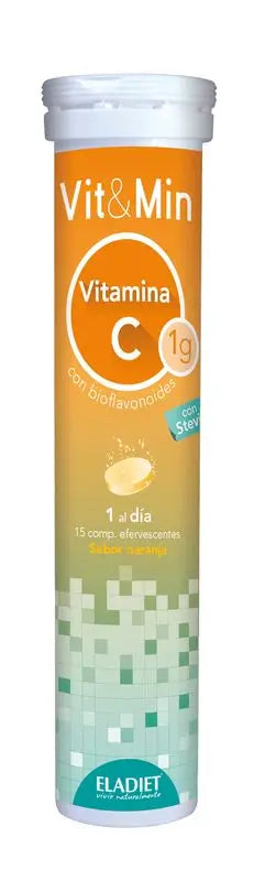 Eladiet Vit&Min Vitamin C, 15 Effervescent Tablets