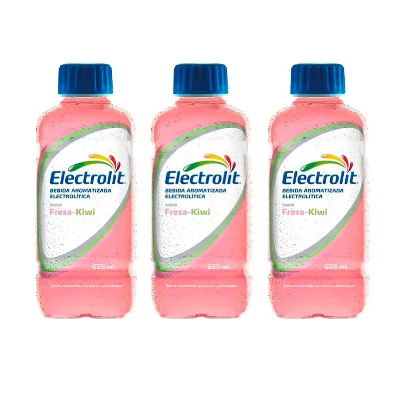 Electrolit Strawberry-Kiwi Electrolyte Drink, Pack 3 x 625 ml