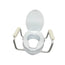 siège de toilettes surélevé avec accoudoirs et couvercle, 10 cm