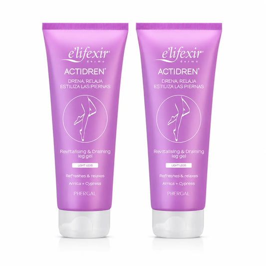 Elifexir Actidren Relaxing Draining Gel Cream for Tired Legs 200ml, pack 2