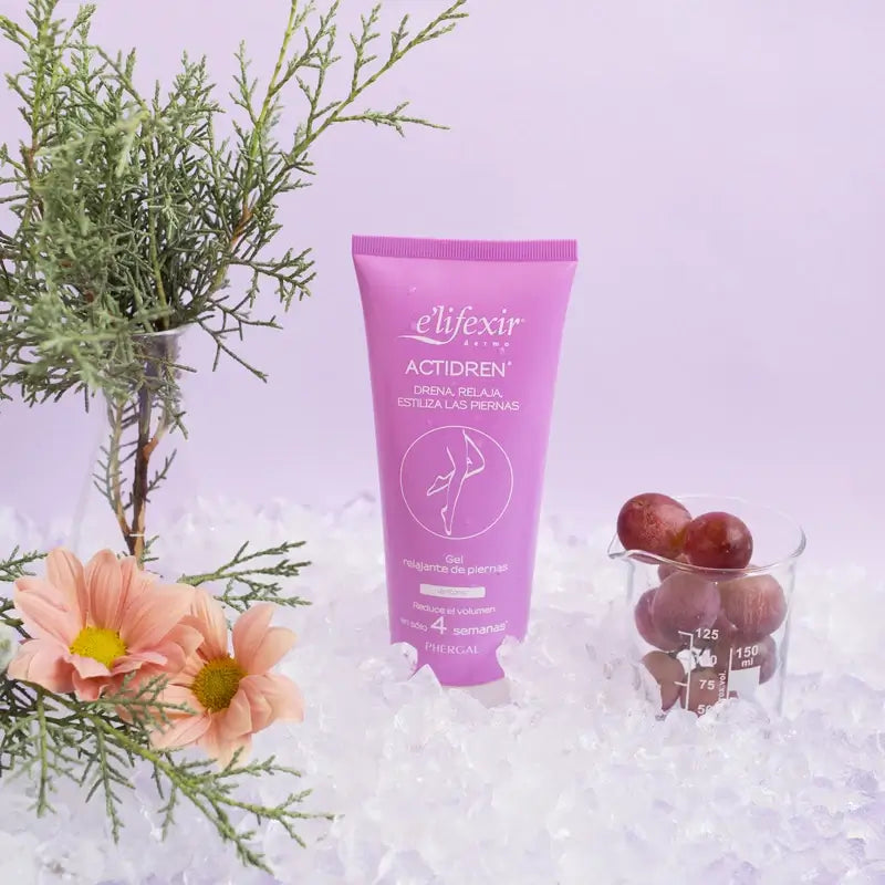 Elifexir Actidren Gel Crème de drainage relaxante Jambes fatiguées 200Ml