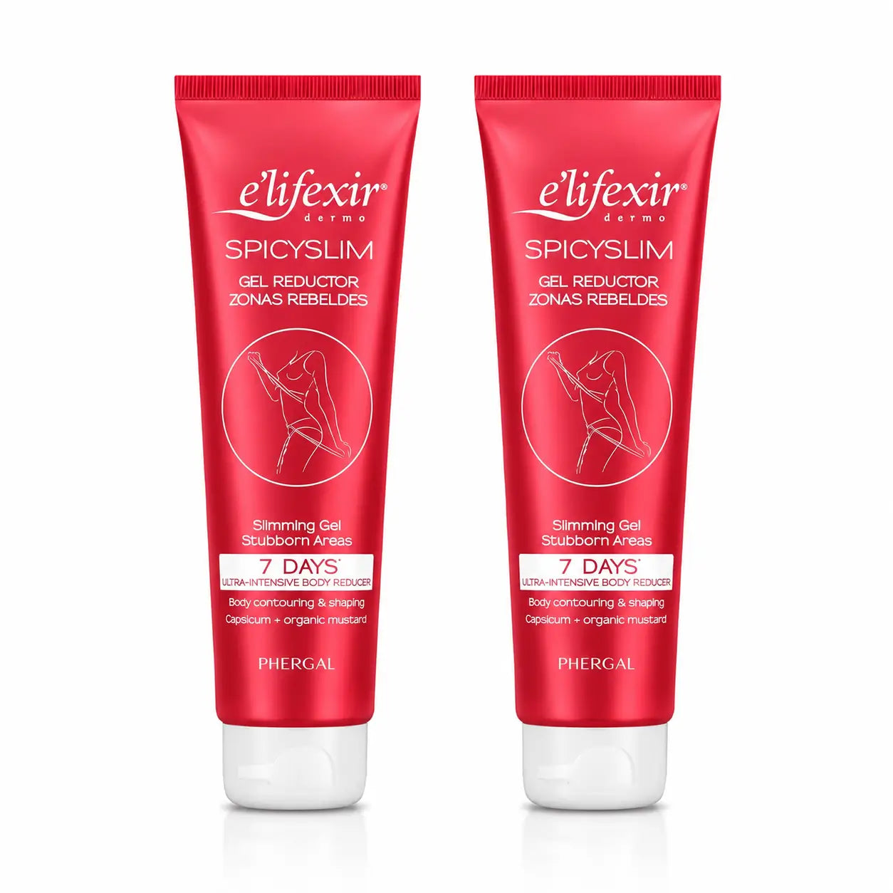Elifexir Spicyslim Gel brûleur de graisse ultra-intensif 150Ml, pack 2