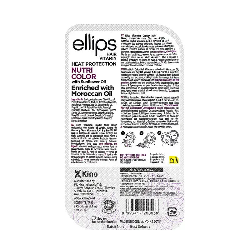 Ellips Hair Vitamin Argan Oil Lilac Nutricolor , 8 capsules