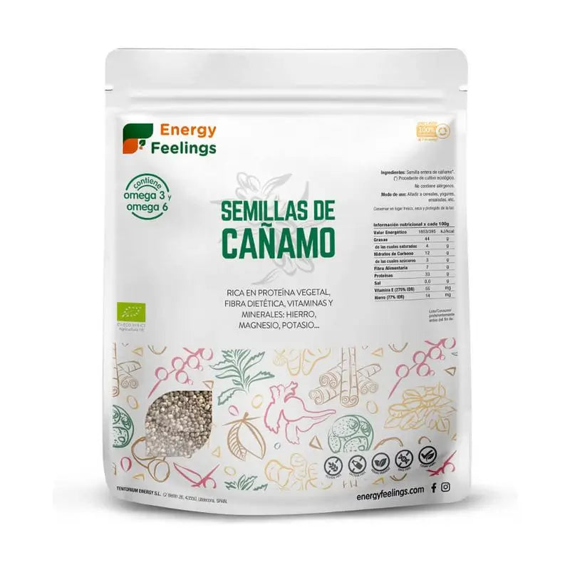 Energy Feelings Hemp Seeds 1Kg. Eco Vegan Sg