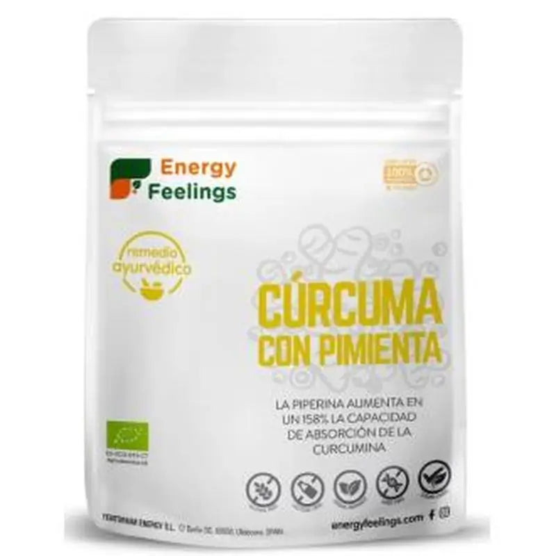Energy Feelings Curcuma with Pepper Powder 200Gr. Eco Vegan Sg