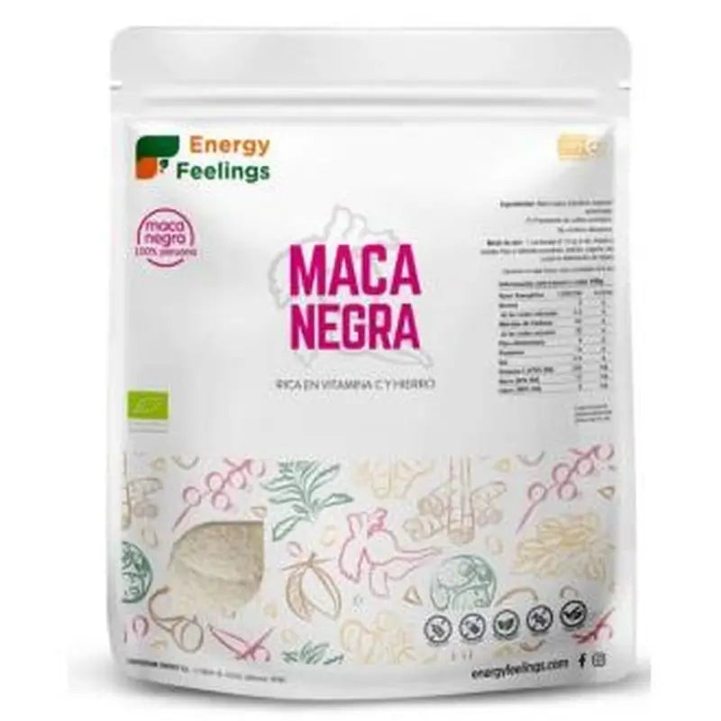 Energy Feelings Black Maca Powder 1Kg. Eco Vegan Sg