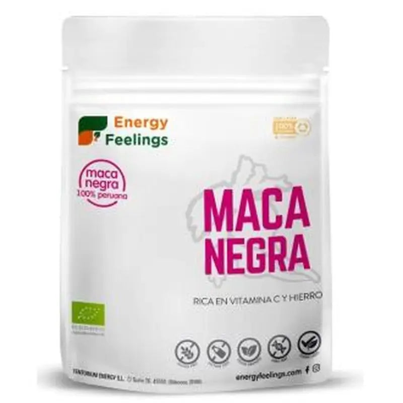 Energy Feelings Black Maca Powder 200Gr. Eco Vegan Sg