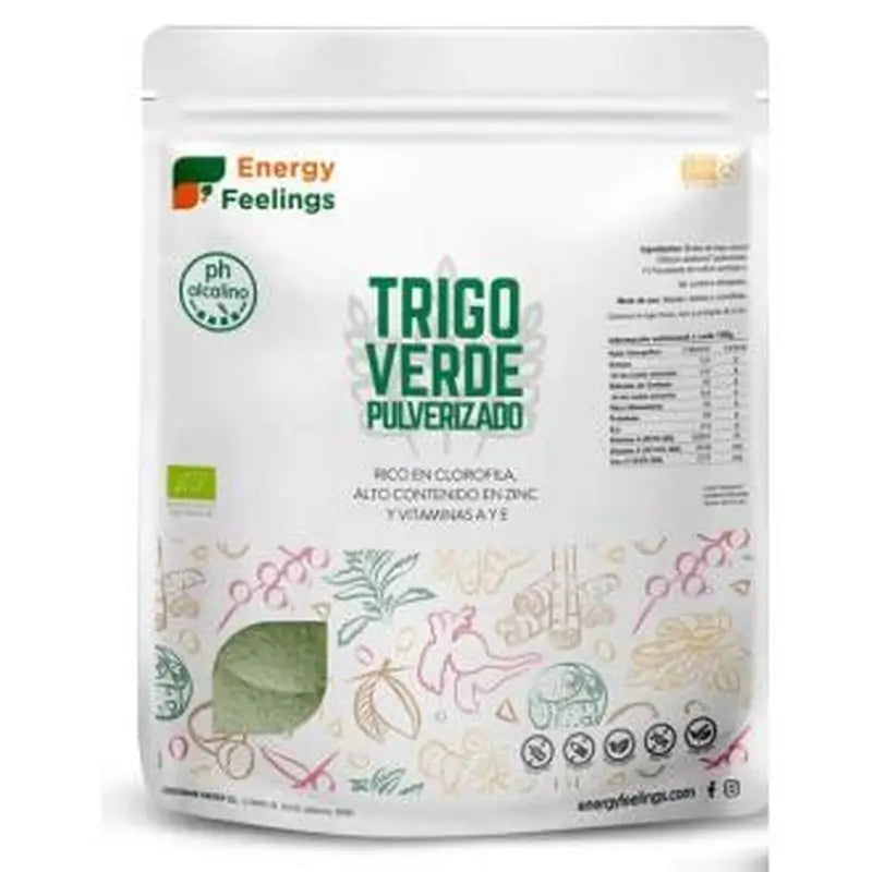 Energy Feelings Green Wheat Powder 1Kg. Eco Vegan Sg