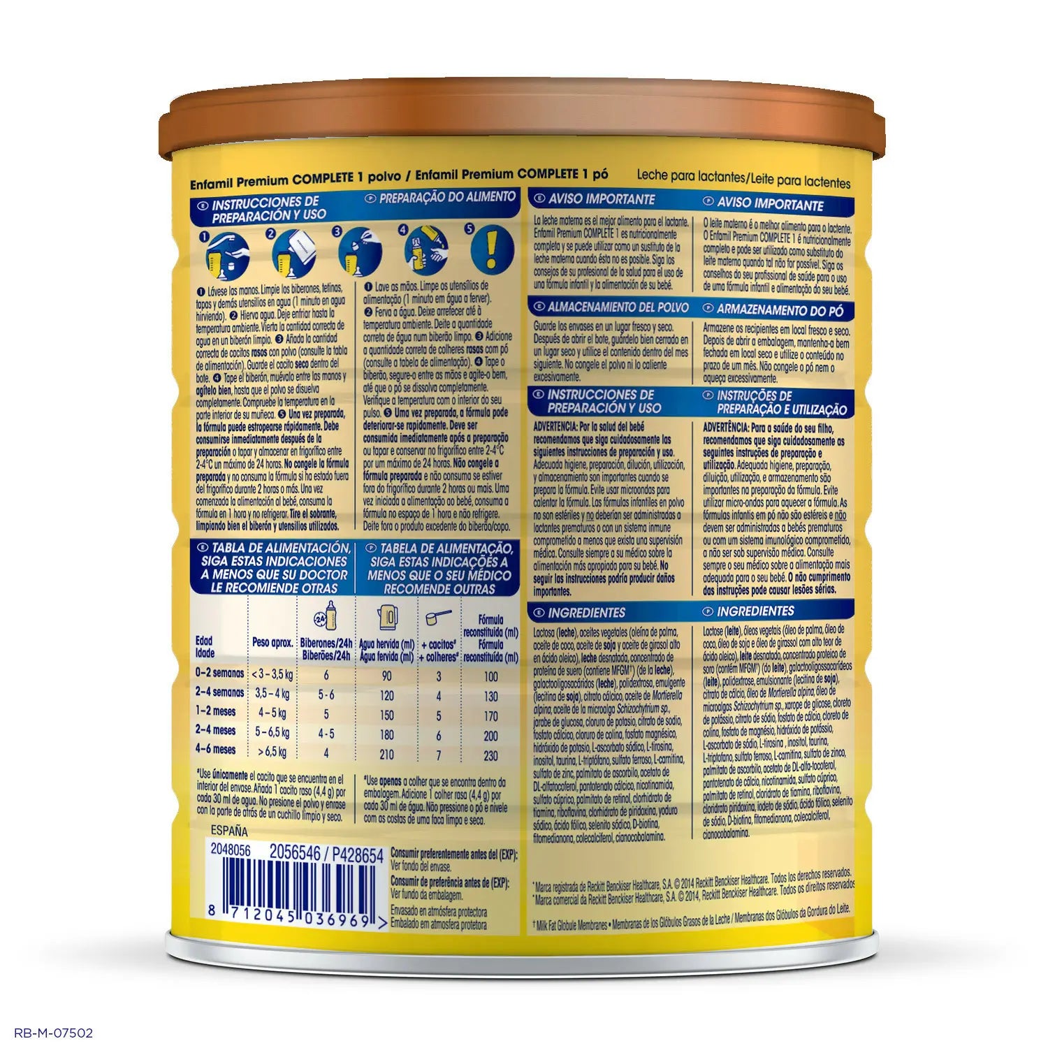 Lait de démarrage Enfamil Complete 1, 800 g