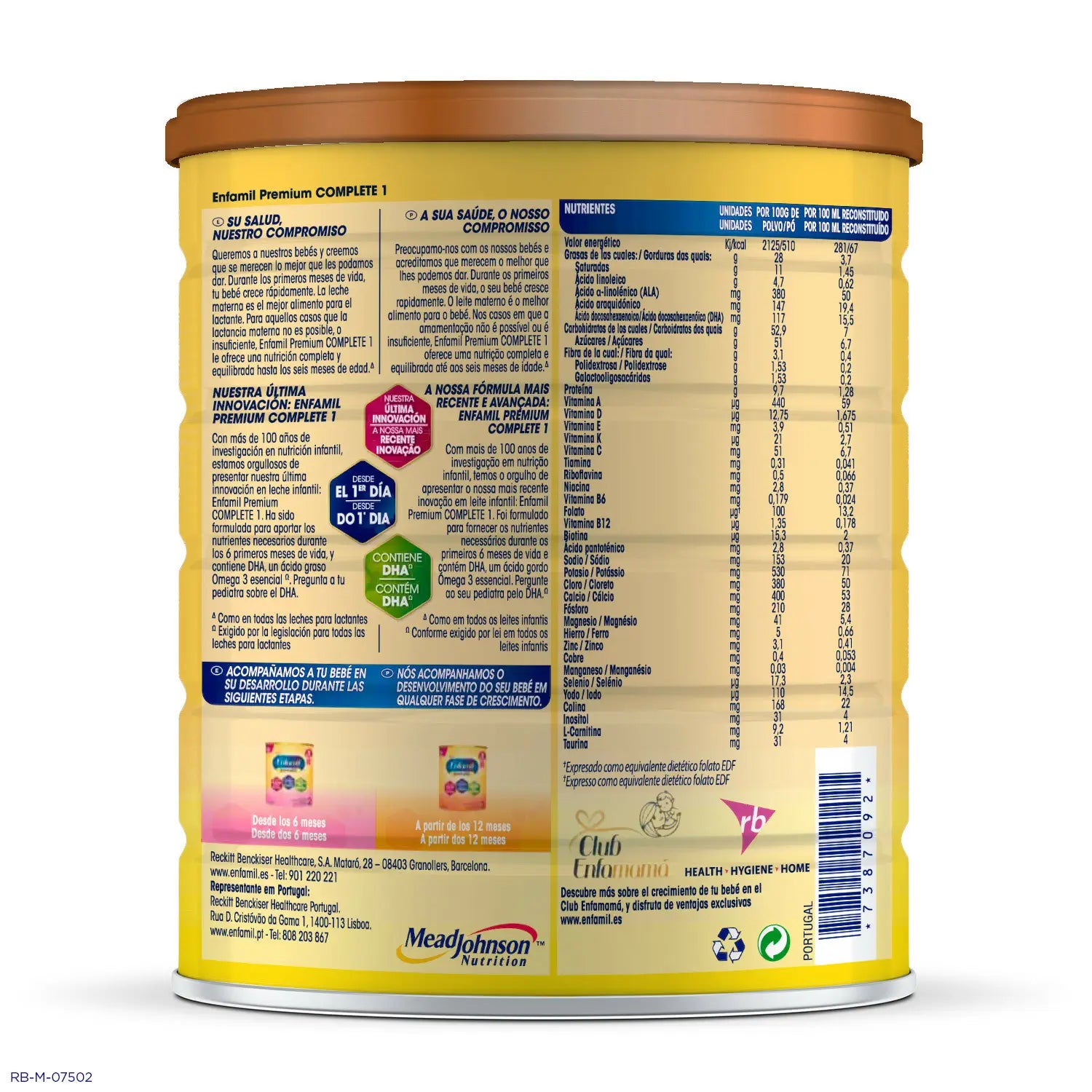 Lait de démarrage Enfamil Complete 1, 800 g