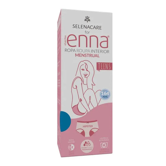 Enna Menstrual Panty Teens Hipster - Medium Flow, 164 Cm, Blue