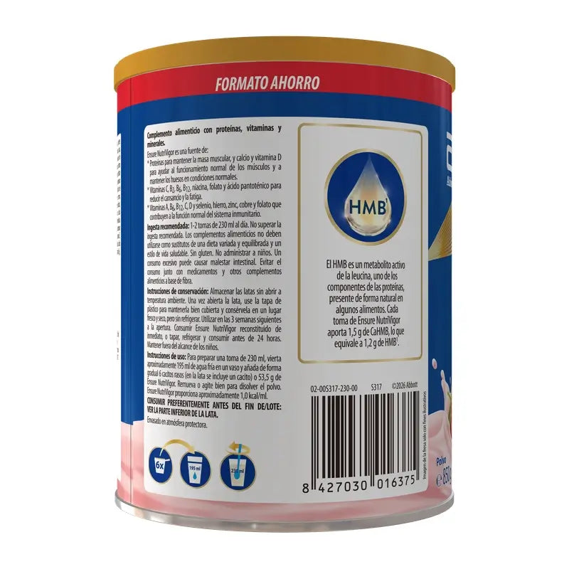 Ensure Nutrivigor, saveur fraise, 850 g