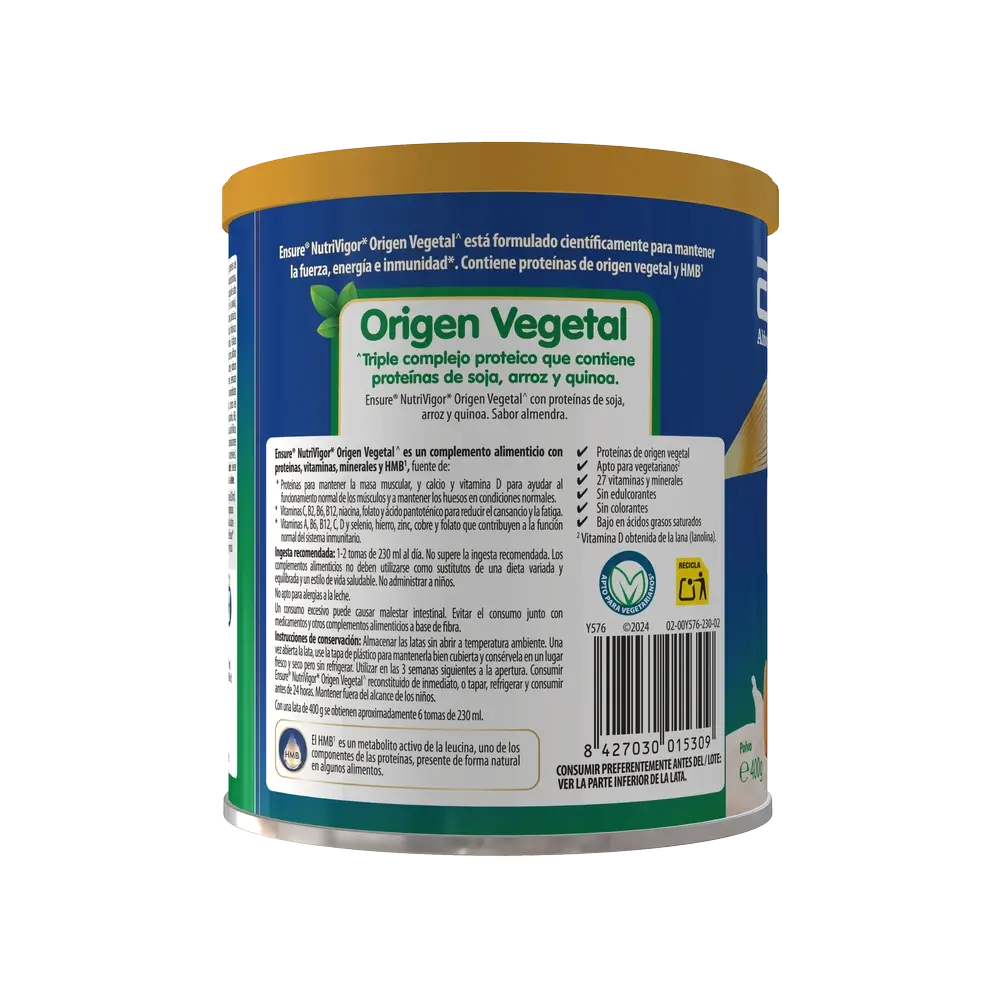 Ensure Nutrivigor Vegetable Origin Almond Flavour Adultes, 400 grammes